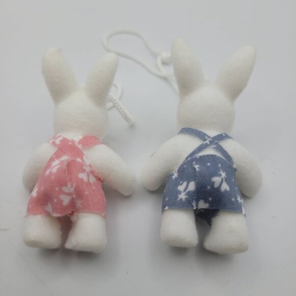 Handmade Bunny Easter Ornament Small Rabbit Felt 2.5 Inch Gender Reveal Pink Blu - Picture 2 of 7